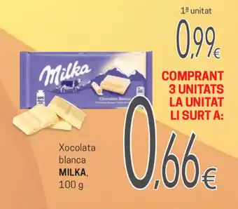 SPAR Milka Xocolata blanca 100g oferta