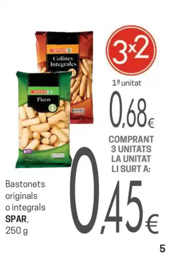 SPAR Spar Bastones original o integrals 250ml oferta