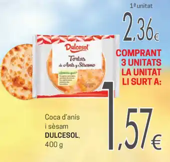 SPAR Dulcesol Coca d'anis i sésam 400g oferta