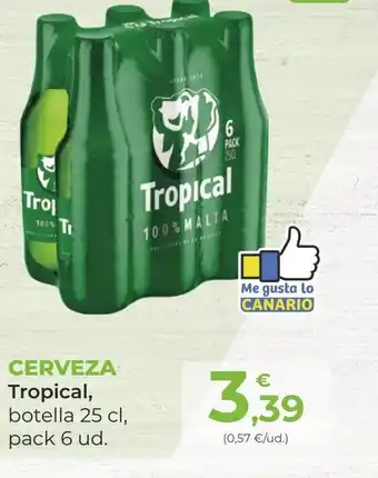 SPAR Gran Canaria CERVEZA Tropical oferta
