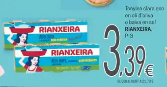 SPAR Rianxeira Tonyina clara eco en oli d'oliva oferta