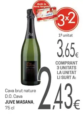 SPAR Juve Masana Cava brut nature D.O Cava 75cl oferta