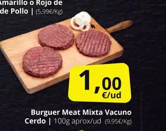 Supermercados MAS Burguer Meat Mixta Vacuno Cerdo oferta