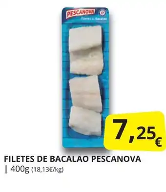 Supermercados MAS FILETES DE BACALAO PESCANOVA oferta