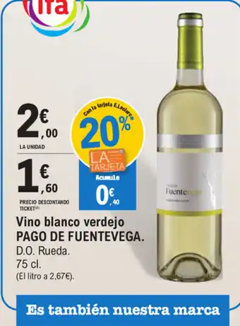 E.Leclerc Pago De Fuentevega Vino blanco verdejo 75cl oferta
