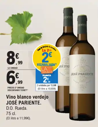 E.Leclerc José Pariente Vino blanco verdejo 75cl oferta