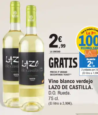 E.Leclerc Lazo De Castilla Vino blanco verdejo 75cl oferta