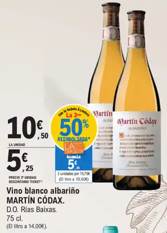 E.Leclerc Martín Códax Vino blanco albariño 75cl oferta
