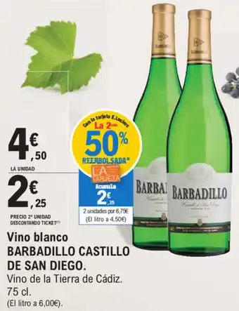E.Leclerc Barbadillo Castillo Vino blanco 75cl oferta