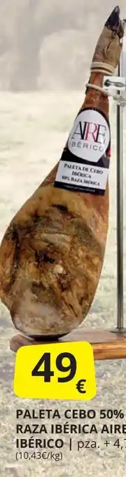 Supermercados MAS PALETA CEBO 50% RAZA IBÉRICA AIRE IBÉRICO oferta
