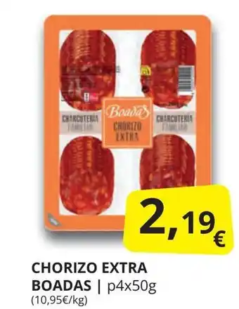 Supermercados MAS CHORIZO EXTRA BOADAS oferta