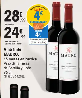 E.Leclerc Mauro Vino Tinto 75cl oferta