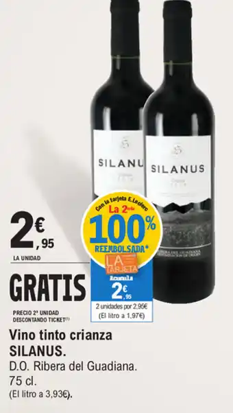 E.Leclerc Silanus Vino tinto crianza 75cl oferta