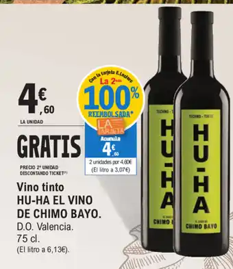E.Leclerc De Chimo Bayo Vino tinto Hu-Ha el Vino oferta