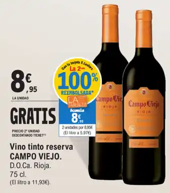 E.Leclerc Campo Viejo Vino tinto reserva 75cl oferta