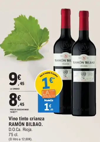 E.Leclerc Ramón Bilbao Vino tinto crianza 75cl oferta