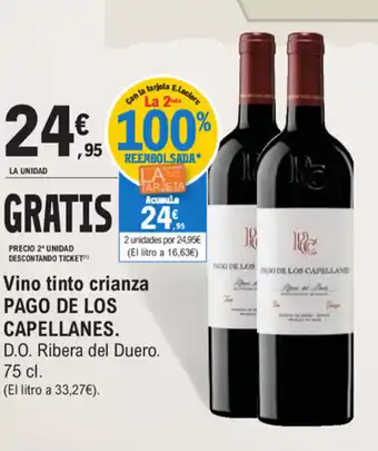 E.Leclerc Pago De Los Capellanes Vino tinto crianza 75cl oferta