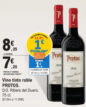 E.Leclerc Protos Vino tinto roble 75cl oferta