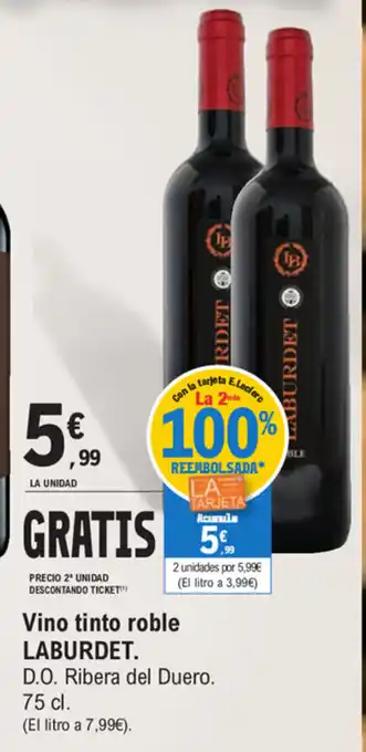 E.Leclerc Laburdet Vino tinto roble 75cl oferta