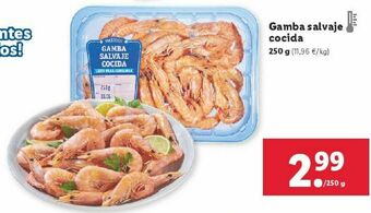 Lidl Gambas cocidas oferta