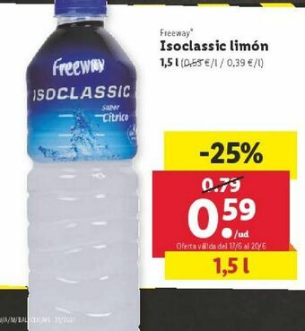 Lidl Bebida isotónica freeway oferta