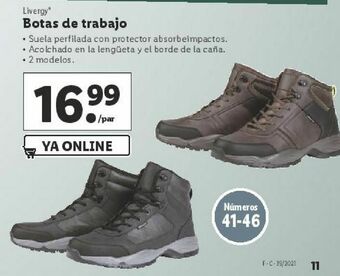Lidl Botas de trabajo livergy oferta