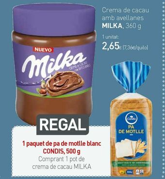 Condis Crema de cacao milka oferta