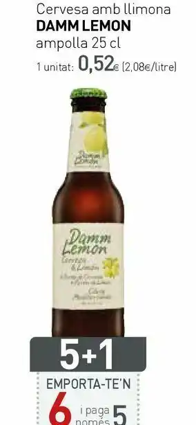 Condis Cerveza con limón damm oferta