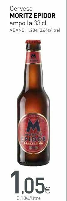 Condis Cerveza moritz oferta