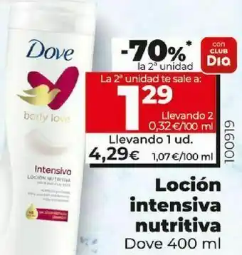 Dia Crema corporal dove oferta