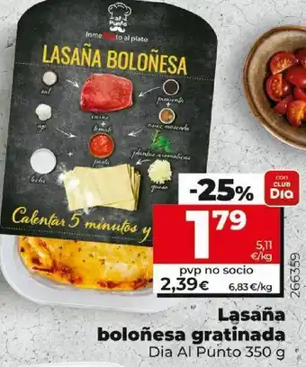 Dia Lasaña dia oferta