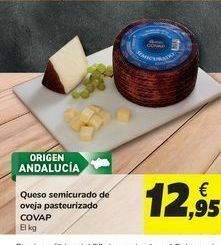 Covap Queso semicurado de oveja pasteurizado covap oferta