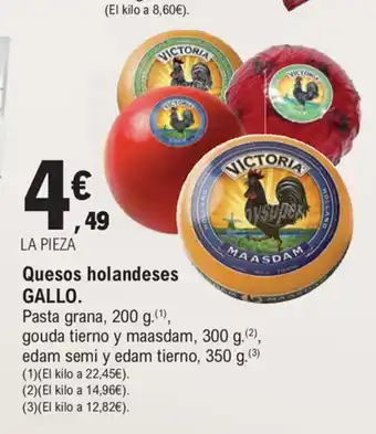 E.Leclerc Gallo Quesos holandeses 200g oferta