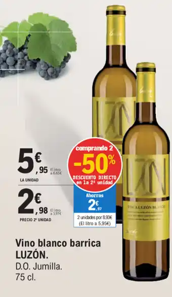 E.Leclerc Luzón Vino blanco barrica 75 cl oferta