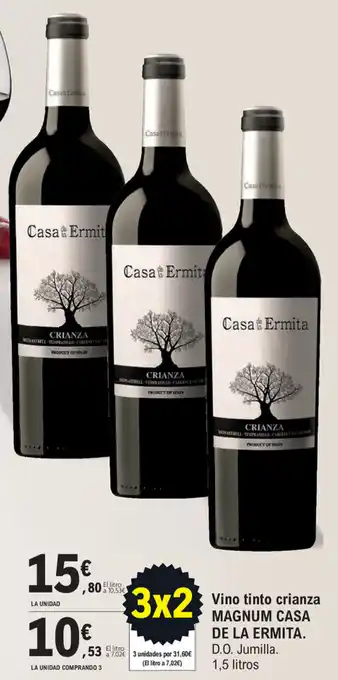 E.Leclerc Magnum Casa De La Ermita Vino tinto crianza D.O. Jumilla 1,5 litros oferta