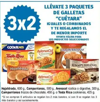 E.Leclerc Llévate 3 Paquetes De Galletas "Cuétara" Iguales O Combinados Y Te Regalamos El De Menor Importe oferta