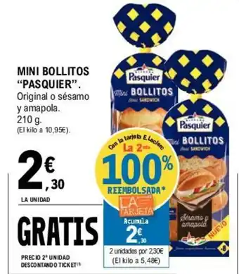 E.Leclerc "Pasquier" Mini Bollitos 210g oferta