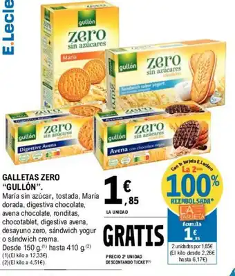 E.Leclerc Gullón Galletas Zero oferta