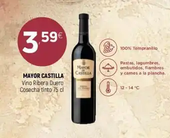 Coviran Mayor Castilla Vino Ribera Duero Cosecha tinto 75cl oferta