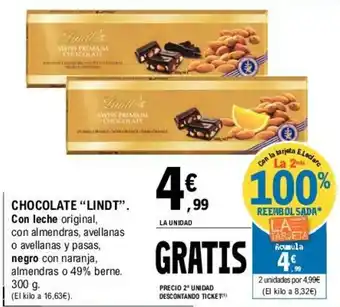E.Leclerc Lindt Chocolate Con leche oferta
