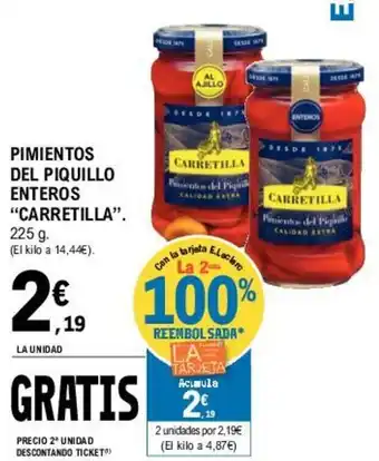 E.Leclerc Carretilla Pimientos Del Piquillo enteros 225g oferta