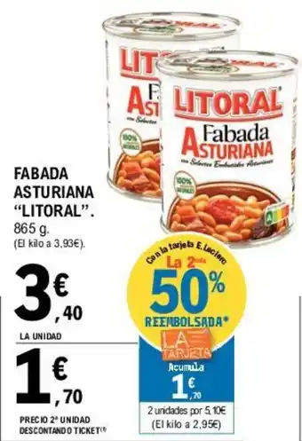 E.Leclerc Litoral Fabada Asturiana 865g oferta