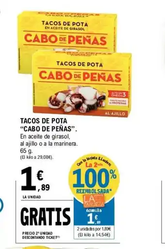 E.Leclerc Cabo De Peñas Tacos De Pota 65g oferta