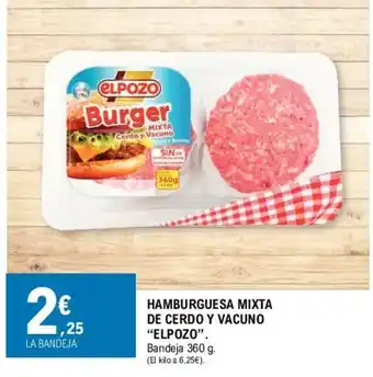 E.Leclerc Elpozo Hamburguesa Mixta De Cerdo Y Vacuno 360g oferta