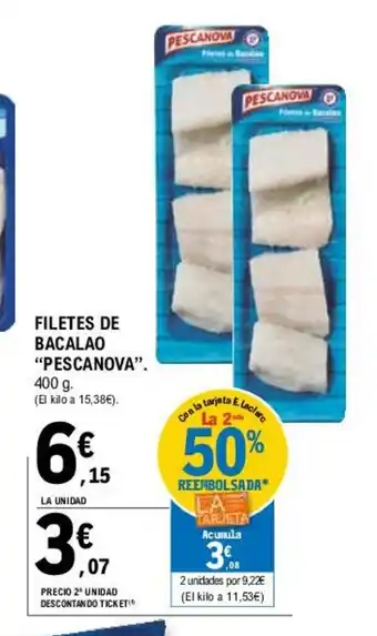 E.Leclerc Pescanova Filetes De Bacalao 400g oferta
