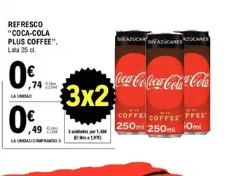 E.Leclerc Coca-cola Plus Coffee Refresco 25cl oferta