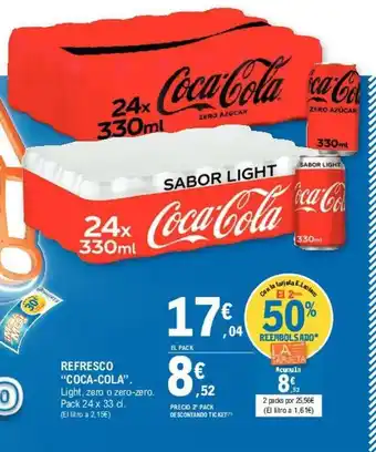 E.Leclerc Coca-cola Refresco pack 24 x 33cl oferta