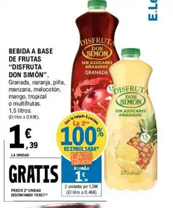 E.Leclerc DisFrutas Don Simón Bebida A Base De Frutas 1,5 litros oferta