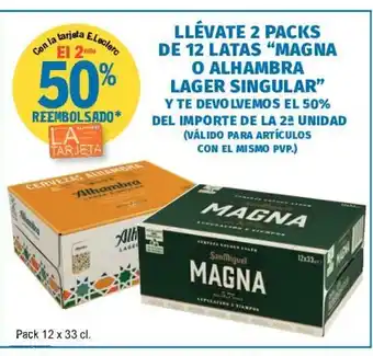 E.Leclerc Magna O Alhambra Lager Singular pack 12 x 33cl oferta