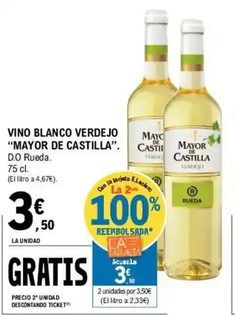 E.Leclerc Mayor De Castilla Vino Blanco Verdejo 75cl oferta